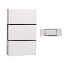 Chacon Timbre con cable con pulsador retroiluminado y transformador integrado, melodía carillón