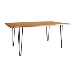 Mesa de Comedor DKD Home Decor 180 x 87 x 76 cm Negro Metal Marrón Madera de acacia Precio: 401.50000022. SKU: B17CQBB5XA