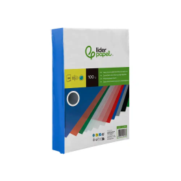 Liderpapel Tapa encuadernacion polipropileno A4 0.5 mm Azul translucido paquete de 100 unidades