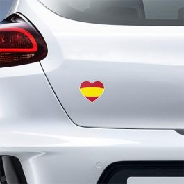 Abc ADH06592 Pegatina Corazón Bandera España, 2 Unidades