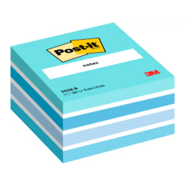 Post-It Cubo de Notas Multicolor 76x76mm 5x90 Hojas Tonos Azul Pastel Precio: 7.58999967. SKU: B1H4VAAALY