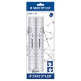 STAEDTLER Regla escolar 15 cm de plástico transparente Precio: 11.99968979. SKU: B183MW2VG9