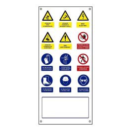 Normaluz Cartel obra múltiple vertical en lona catalán 50x110 cm profesional de PVC