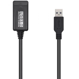 AISENS - CABLE USB 3.0 PROLONGADOR CON AMPLIFICADOR, TIPO A/M-A/H, NEGRO, 5.0M Precio: 14.49999991. SKU: B12MPZ55RW