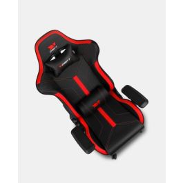 Drift DR350 Silla Gaming Ergonómica con Reposabrazos 4D, Pistón Clase 4 150kg, Respaldo Reclinable 90-135°, Cojines Lumbar/Cervical, Negro/Rojo