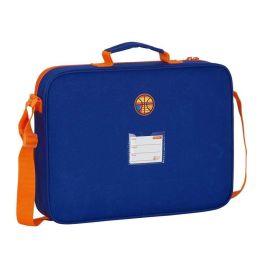 Cartera Escolar Valencia Basket Azul Naranja (38 x 28 x 6 cm)