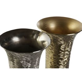 DKD Home Decor Jarron Romantico Dorado Plateado Aluminio 13 x 33 x 13 cm (2 Unidades) Precio: 36.88999963. SKU: B1A9DT4XDZ