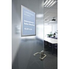 Durable Marco Porta Anuncios DIN A4 Adhesivo Magnético Plata Pack 2 Unidades