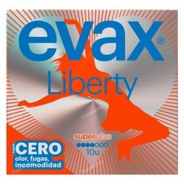 Evax Compresas Liberty Super Alas con Flexicel, adaptables y 40% más absorbentes, elimina humedad - 10 unidades Precio: 3.5000004. SKU: S4604252