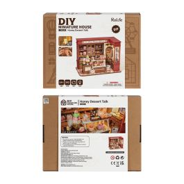 Rolife Maqueta DIY Honey Dessert Talk Pastelería Parisina con Luz LED - Kit de 242 Piezas