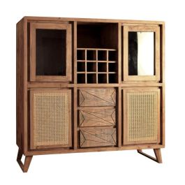 DKD Home Decor Vitrina Colonial Marron Natural Acacia Cristal Ratan 41 x 153 x 160 cm Precio: 805.49999959. SKU: B15ASGQ9SB