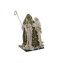 DKD Home Decor Nacimiento de Navidad Moderno, Figura Decorativa de Poliéster Beige Verde para Hogar 24 x 40 x 27 cm