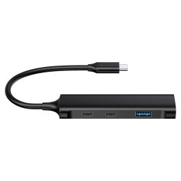 CONCEPTRONIC HUB 3.0 HUBBIES12B 4 PUERTOS USB 3.2 2 PUERTOS USB-C 2 PUERTOD USB-A COLOR NEGRO CARCASA DE ALUMINIO