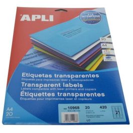 Etiquetas Adh.Impr.Apli A4 Polyester Transluc.Mate Ls-Cp Blister 20H 63,5X38,1 Mm C.Romos 420 Uds.(10968) Precio: 26.49999946. SKU: B12B4CF8YE