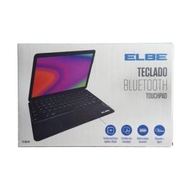 Elbe TE-103-BT Teclado Bluetooth Slim con Touchpad Negro para PC, Tablet, Smart TV y Móviles