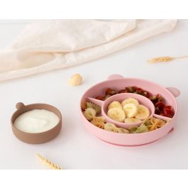 Kiokids Plato de Silicona con 3 Compartimentos, Ventosa y Diseño de Oso Rosa para Bebés +6 Meses, Baby Led Weaning, Apto Lavavajillas y Microondas Precio: 15.88999951. SKU: B12QHB5EWZ