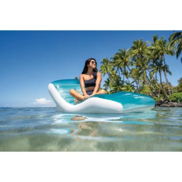 Intex Colchón Tumbona Hinchable Asimétrico - Azul Océano - 191 x 99 cm - INT1686704885317