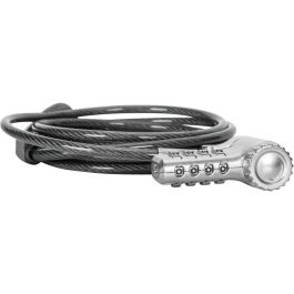 Targus ASP96RGL - Candado de Combinación Reajustable de Acero Galvanizado para Portátil/PC/Monitor, Cable de 2m, Plata
