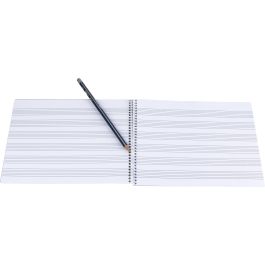 Liderpapel Bloc de Música para Guitarra Hexagrama Cuarto 3 mm 20 Hojas 100 g/m2