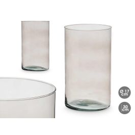 Jarrón de Cristal Cilíndrico Gris 17 cm x 30 cm - Giftdecor (4 Unidades) Precio: 29.49999965. SKU: B1DG5MTE9R
