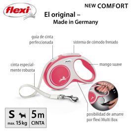 Flexi New Comfort S Correa Retráctil de Cinta 5 Metros Rojo Bicolor para Perros Mayor Control Compatible con Accesorios LED Precio: 18.49999976. SKU: S6100437