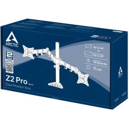 ARCTIC Z2 Pro (Gen3) Soporte de Escritorio para 2 Monitores hasta 34" (86cm) 15kg Negro con 4 Puertos USB