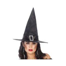 Sombrero De Bruja Alto Negro Con Hebilla Brillante Para Halloween, Disfraces Y Carnavales Precio: 0.99000022. SKU: S1130432