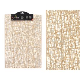 Salvamantel Rectangular Rayas Dorado Kinvara 30x47 cm - PVC Oro (48 Unidades) Precio: 49.58999991. SKU: B15ASBAZYY