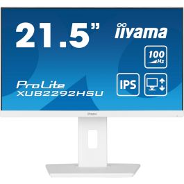 Iiyama ProLite XUB2292HSU-W6 Monitor 21.5" Full HD IPS 100Hz FreeSync con Altavoces, HDMI, DisplayPort y Soporte Ajustable - Blanco