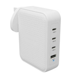 HYPER HJ1001WHWWGL Cargador Rápido Interior 3 Puertos USB-C para Móviles, Tablets, Portátiles y Mandos Consola Blanco