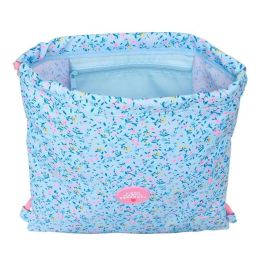 Bolsa Mochila con Cuerdas Vicky Martín Berrocal Paraíso Azul Rosa 35 x 40 x 1 cm