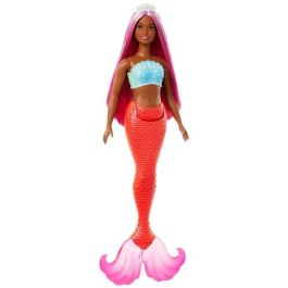 Muñeca barbie sirena con cola rígida. con diadema,corpiño de conchas y cola de colores - modelos surtidos