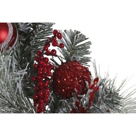 DKD Home Decor Rama Navidad Tradicional Pvc Blanco Rojo, 56 cm Alto, 25 cm Ancho, 12 cm Largo, 6 Unidades