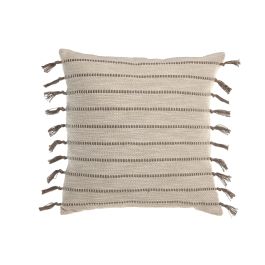 DKD Home Decor Cushions abril 25 natur a Cojín Boho Crudo de Algodón 45x45 cm hecho a mano con cremallera - Pack 2 Unidades Precio: 24.69000039. SKU: B17NZWBFJE