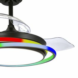 Ventilador de Techo CristalRecord ANTILA MINI RGB BK RETRAC Negro Ventilador de Techo CristalRecord ANTILA MINI RGB BK RETRAC Negro