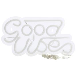 Home Deco Factory Deco Neón Led Usb "Good Vibes" Lámpara 170 Leds Luz Blanca Cálida 2 Metros Cable