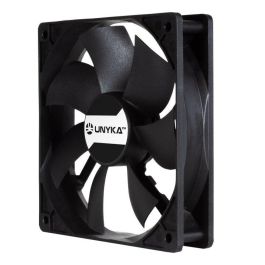 Unykach Ventilador Caja PC 120mm Negro Doble Bola con Control PWM, 900-1800 RPM, 53.5 CFM, Silencioso 29.5 dB