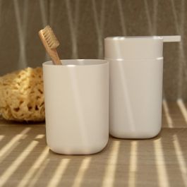 Wenko Vaso para cepillo de dientes Davos, Blanco mate, Plástico de alta calidad sin BPA, 24828100