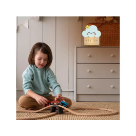 Wondee Lampara Personalizable Little Cloud para Bebé Luz Nocturna Infantil Quit Miedos Madera