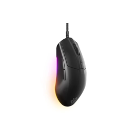 SteelSeries Rival 3 Gen 2 Ratón Gaming Negro - Sensor TrueMove Core 8.5K DPI, Interruptores 60M Clics, RGB 3 Zonas, Cable Paracord, Pies PTFE (62515)