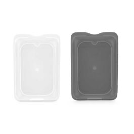 Leknes Fiambrera Plana Surtidos Colores 25.5 x 17.5 x 3 cm (Set de 24)