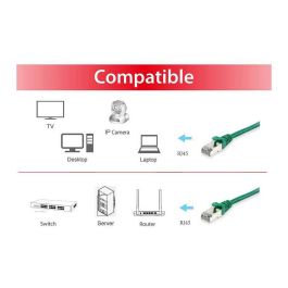 Equip Cable de Red RJ45 Cat.6A S/FTP 0.5m Latiguillo, Blindaje PIMF, 10Gbps, Compatible con PoE/PoE+, AWG 26/7, LSZH