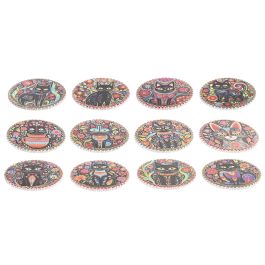 DKD Home Decor Posavasos Shabby de Dolomite y Corcho con Gatitos Multicolor y Negro 10.8x10.8x0.7 cm Pack 72 Unidades DKD Home Decor Posavasos Shabby de Dolomite y Corcho con Gatitos Multicolor y Negro 10.8x10.8x0.7 cm Pack 72 Unidades