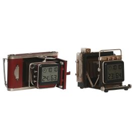 DKD Home Decor Reloj Sobremesa Vintage Negro Granate Metal 16x14.5x16cm (2 Unidades) Incluye Baterías Cr2032 Precio: 41.50000041. SKU: B13X638HJB