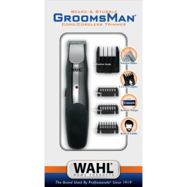Wahl 9918-1416 Cortabarbas con y sin Cable, Cuchillas de Carbono Autoafilables, Autonomía 60 min, Precisión 2-12 mm