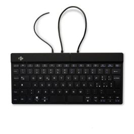 R-Go Tools Teclado ergonómico dividido R-Go Split Break QWERTY (IT) con cable, software de descanso integrado, negro