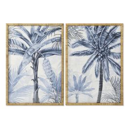 Cuadro Mediterraneo DKD Home Decor Azul Blanco 3 x 100 x 70 cm (2 Unidades)