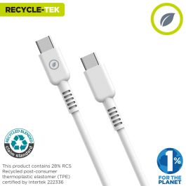 muvit for change cable Tipo C a Tipo C 3A/60W 3m blanco