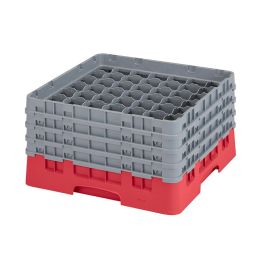 CAMBRO - 49S800-163 - Cesta de lavado 49 comp. 4 alturas - 6 cm Ø máx. - alt. máx. 21,7 cm - 50 x 50 x 26,7 cm - Rojo Precio: 108.49999941. SKU: B17KQM3WPN