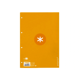 Antartik Recambio A4 80 Hojas 90gr Cuadro 5mm 4 Taladros Banda Marco Color Mostaza